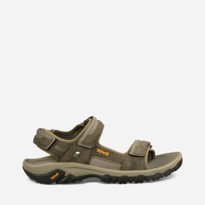 Teva Hudson - Men's Teva Hiking Sandals - Khaki | India (AOLQ72658)